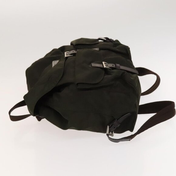 PRADA Backpack Nylon Khaki Silver Auth - Picture 5 of 16
